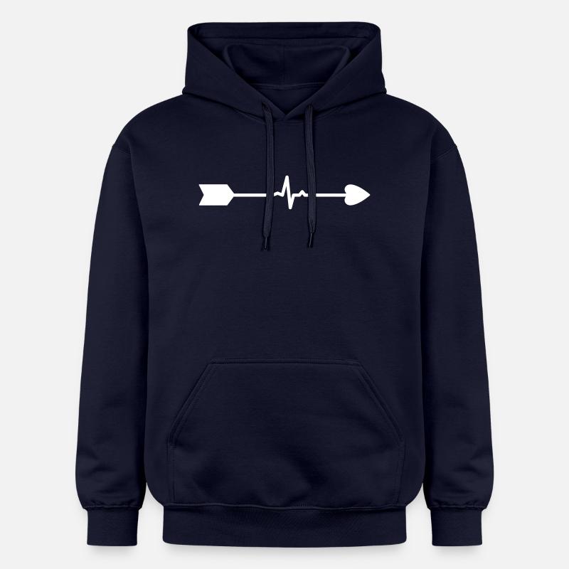 Flèche pour amoureux - Sweat à capuche Softstyle® Gildan Unisexe - bleu marine