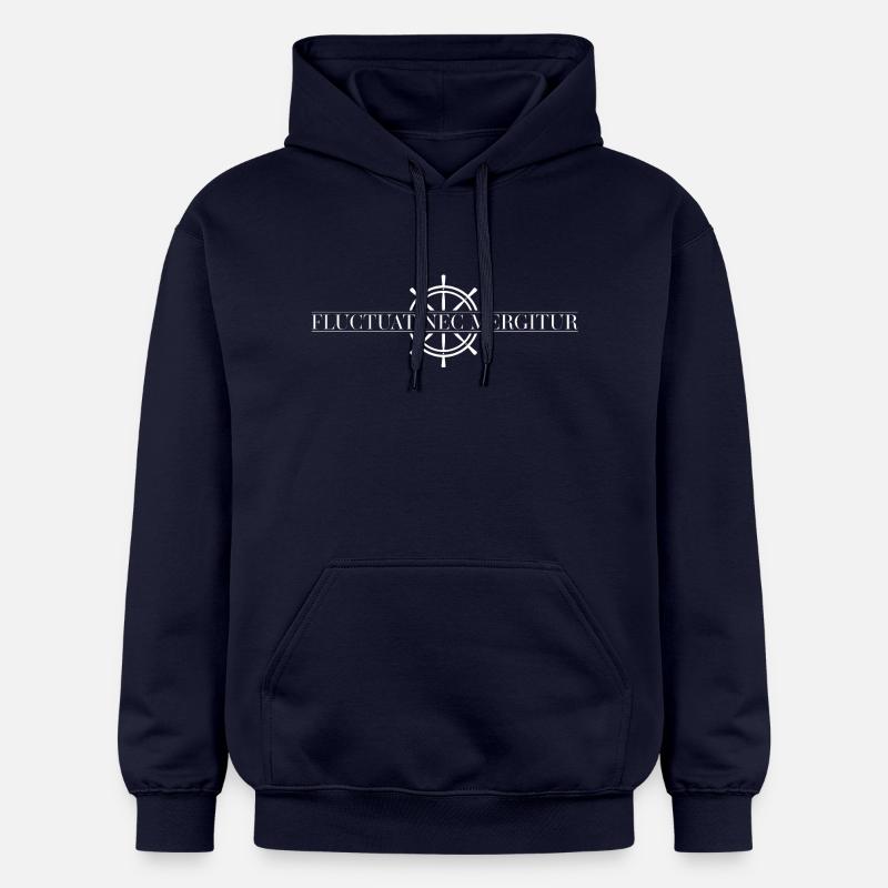Fluctuat nec mergitur - Sweat à capuche Softstyle® Gildan Unisexe - bleu marine