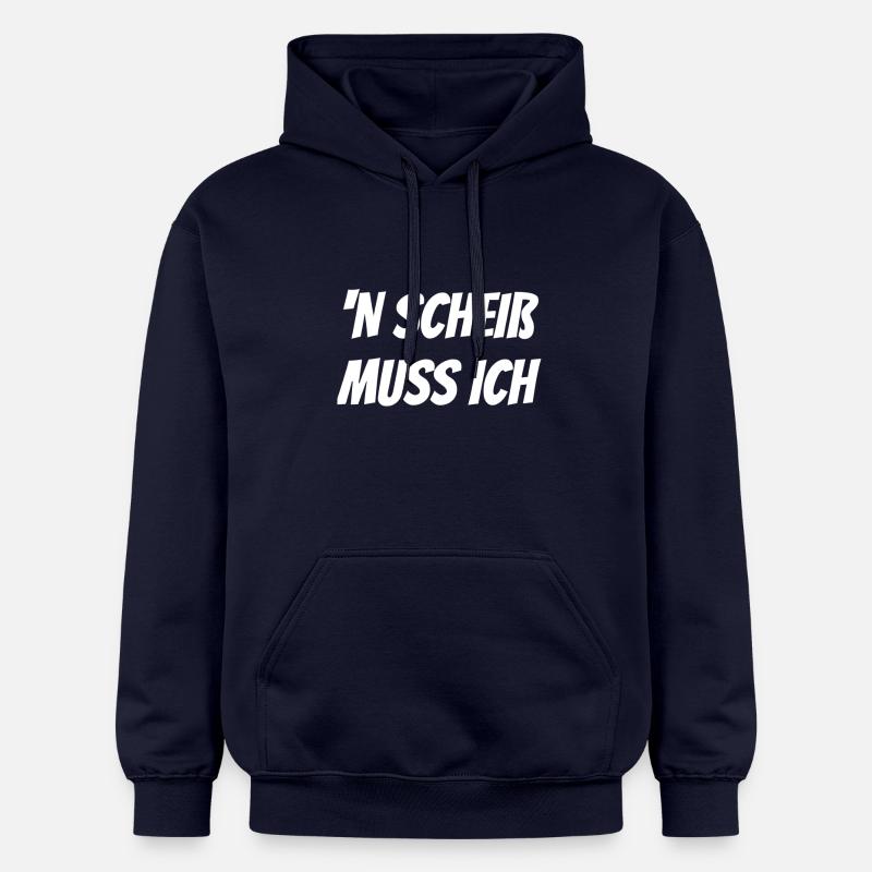 Je dois chier - Sweat à capuche Softstyle® Gildan Unisexe - bleu marine