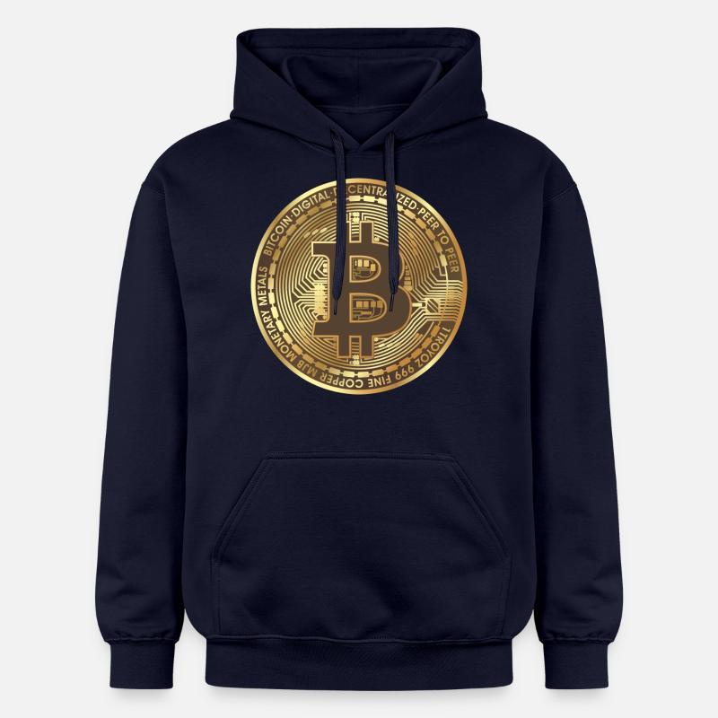 Bitcoin ABC - Sweat à capuche Softstyle® Gildan Unisexe - bleu marine