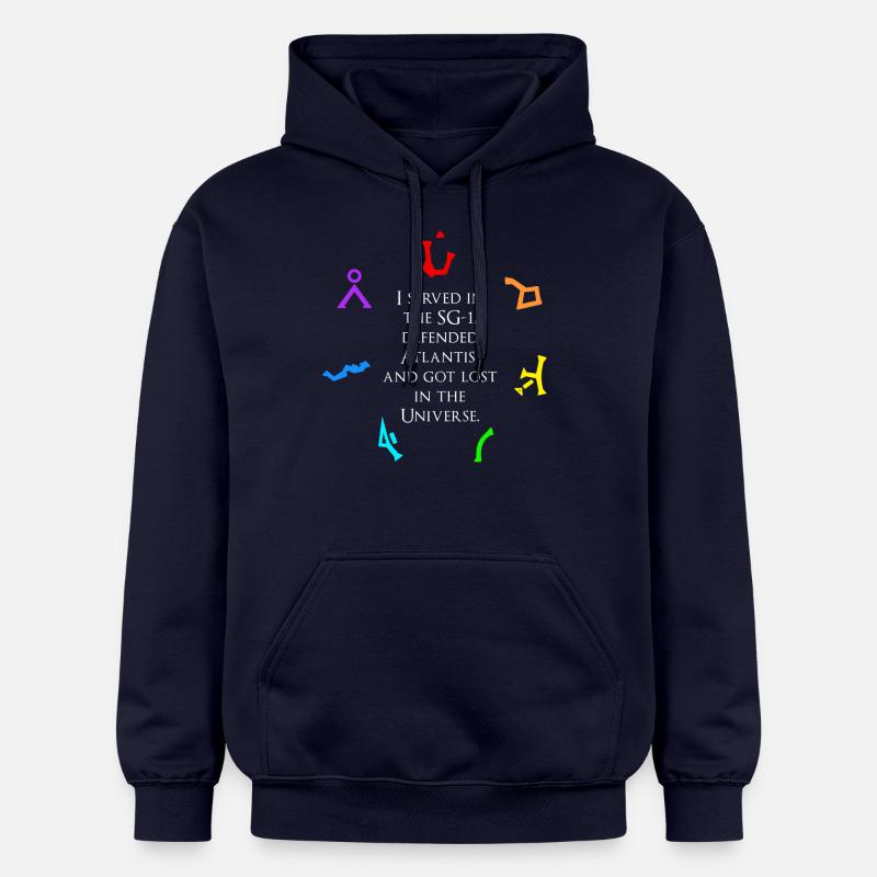 Stargate SG-1 / Atlantis / Universe - Sweat à capuche Softstyle® Gildan Unisexe - bleu marine