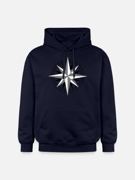 wind rose - Gildan Unisex Softstyle® Midweight Hoodie - navy