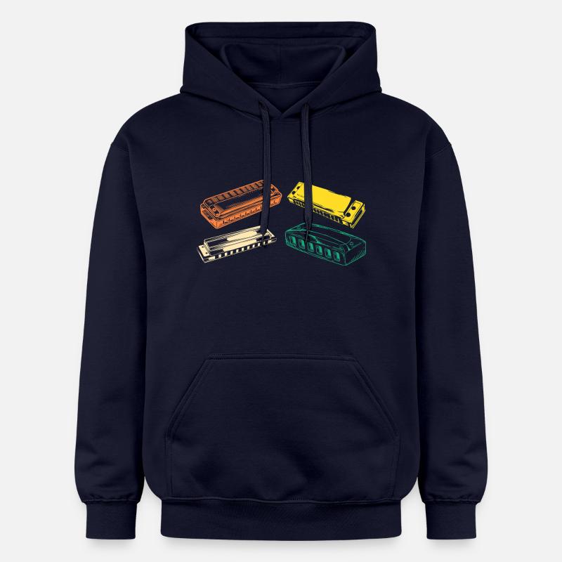 Harmonica Evolution Harmonica - Gildan Unisex Softstyle® Midweight Hoodie - navy