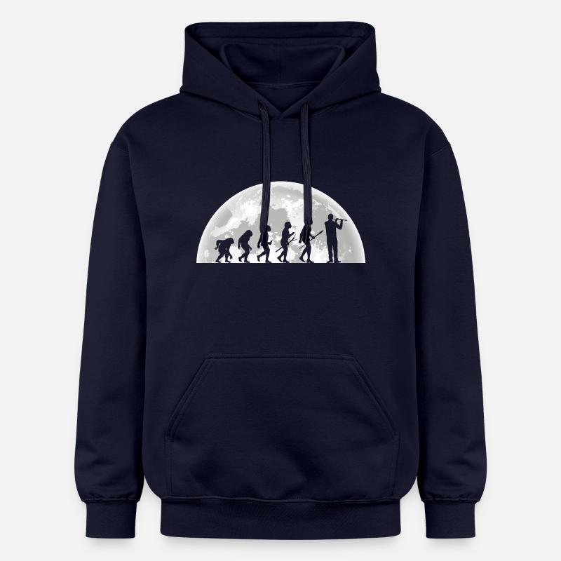 Flötist Evolution Querflöte - Gildan Unisex Softstyle® Midweight Hoodie - Navy