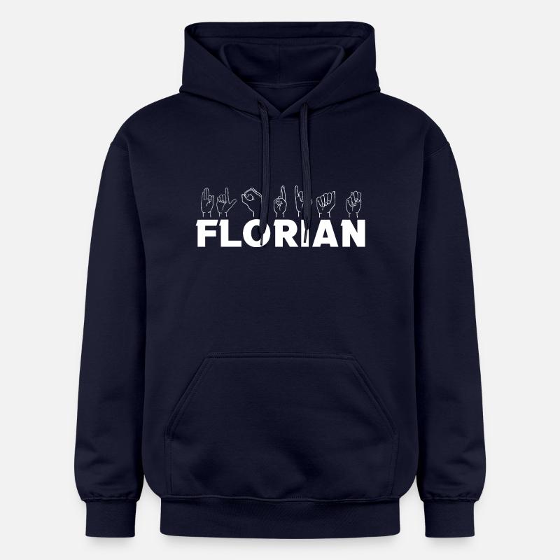 Langue des signes Florian - Sweat à capuche Softstyle® Gildan Unisexe - bleu marine