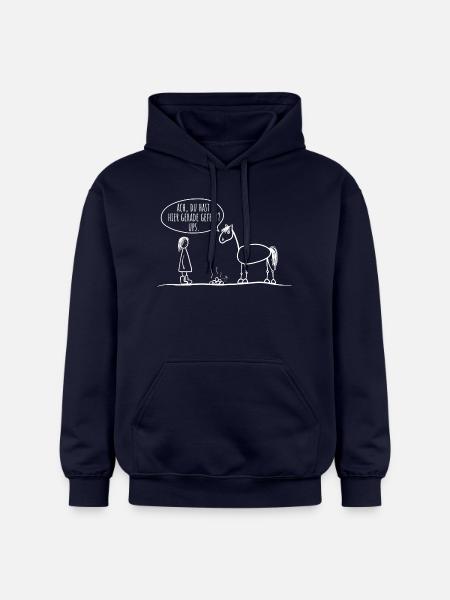 Pferd Reiter Spruch lustig - Gildan Unisex Softstyle® Midweight Hoodie - Navy