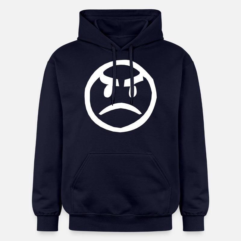 Mauvais visage souriant - Sweat à capuche Softstyle® Gildan Unisexe - bleu marine