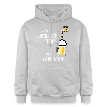 XLieblingstier (Dreifarbig) - Gildan Unisex Softstyle® Midweight Hoodie - Hellgrau meliert - Vorne - Liana (172cm) & Jaron (178cm)