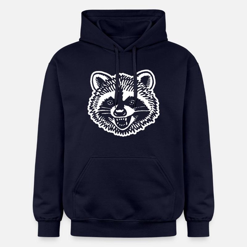 Raton laveur - Sweat à capuche Softstyle® Gildan Unisexe - bleu marine