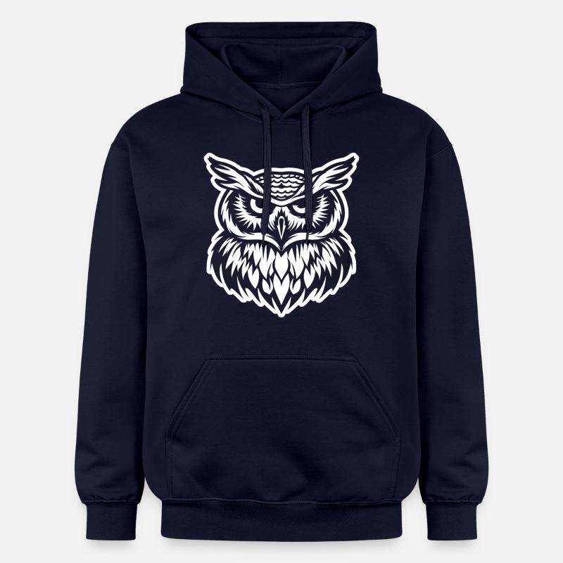 Eule Eulen Vogel - Gildan Unisex Softstyle® Midweight Hoodie - Navy