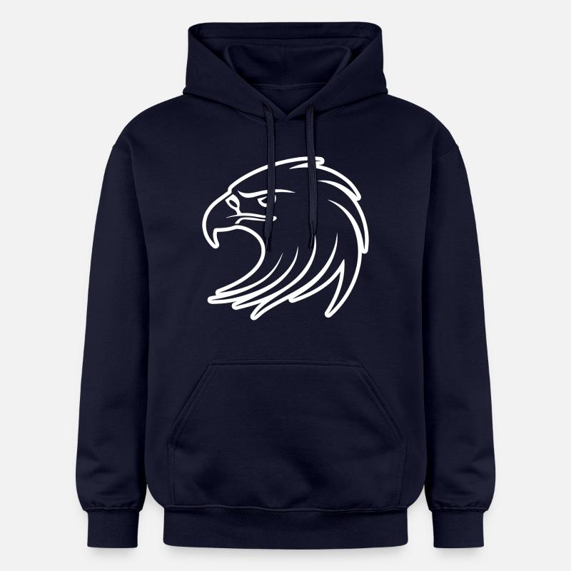Aigle Tête d’aigle - Sweat à capuche Softstyle® Gildan Unisexe - bleu marine