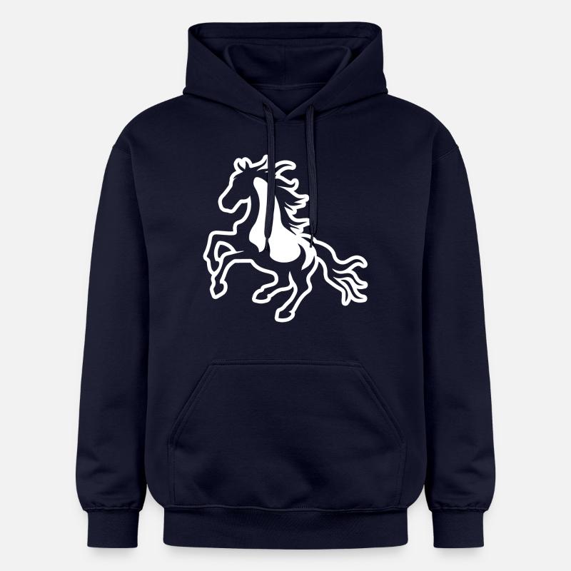 Cheval Équitation Équitation - Sweat à capuche Softstyle® Gildan Unisexe - bleu marine