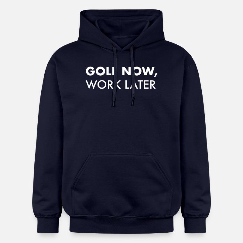 Golf now, work later - Sweat à capuche Softstyle® Gildan Unisexe - bleu marine