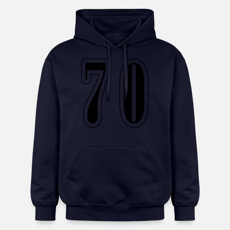 Symbole numérique 70 - Sweat à capuche Softstyle® Gildan Unisexe - bleu marine