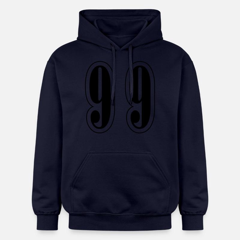 99 Symbole numérique - Sweat à capuche Softstyle® Gildan Unisexe - bleu marine