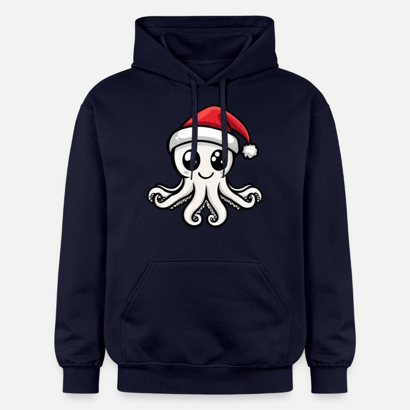 Pieuvre Noël Mignon - Sweat à capuche Softstyle® Gildan Unisexe - bleu marine