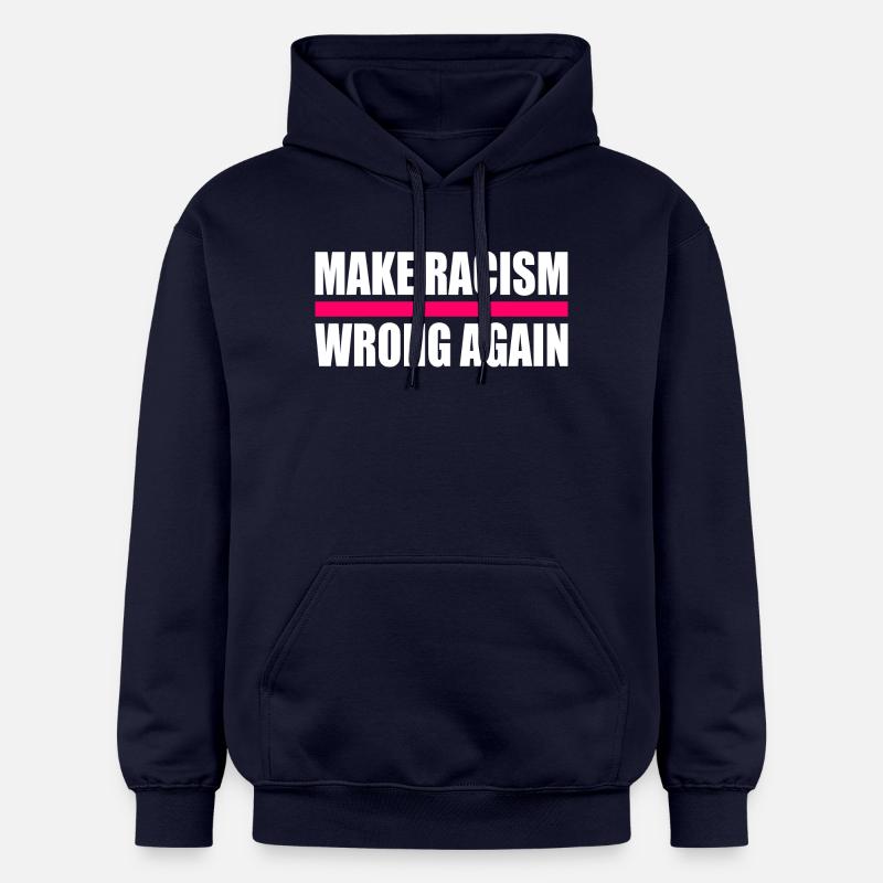 make racism wrong again - Sweat à capuche Softstyle® Gildan Unisexe - bleu marine