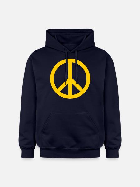 peace sign - Gildan Unisex Softstyle® Midweight Hoodie - navy
