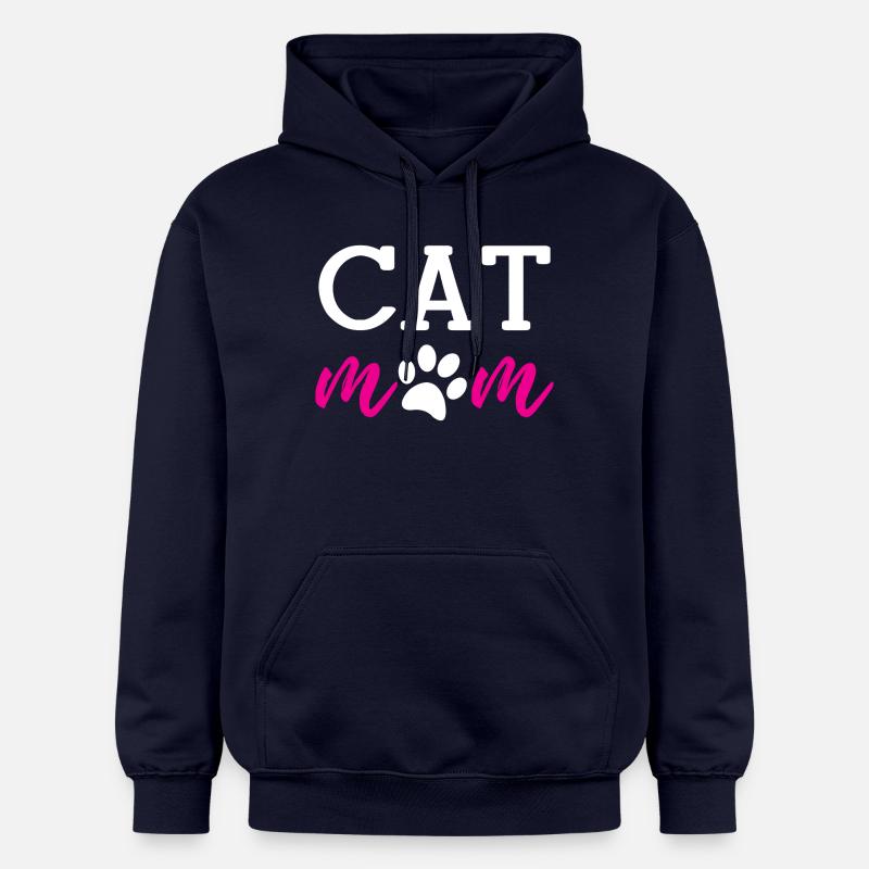 Maman de chat - Sweat à capuche Softstyle® Gildan Unisexe - bleu marine