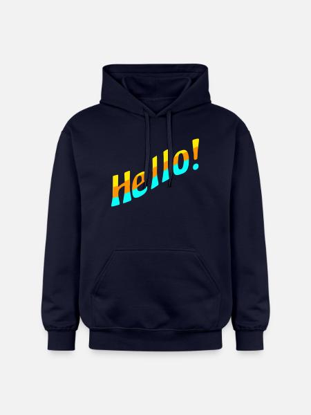 Hello! - Gildan Unisex Softstyle® Midweight Hoodie - navy