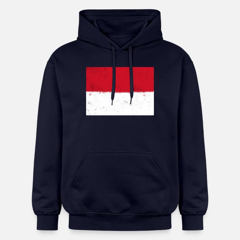 Drapeau de Monaco - Sweat à capuche Softstyle® Gildan Unisexe - bleu marine