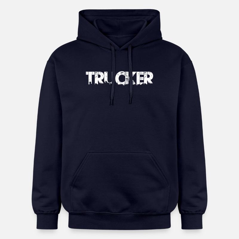 trucker chauffeur de camion - Sweat à capuche Softstyle® Gildan Unisexe - bleu marine