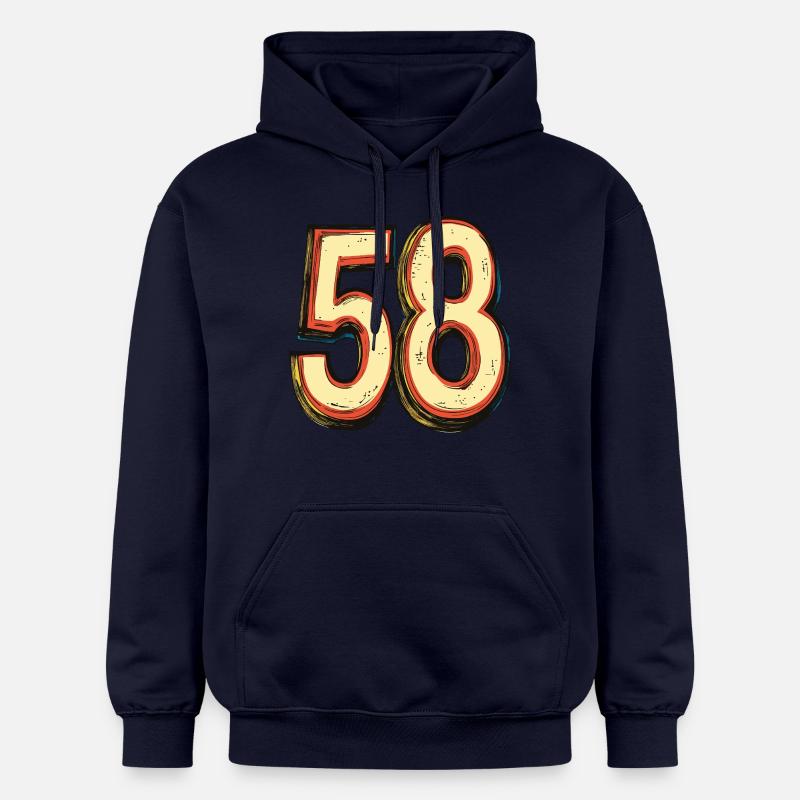 Bande dessinée à 58 chiffres - Sweat à capuche Softstyle® Gildan Unisexe - bleu marine