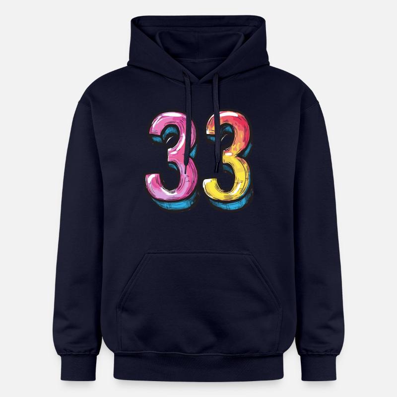 Bande dessinée à 33 numéros - Sweat à capuche Softstyle® Gildan Unisexe - bleu marine