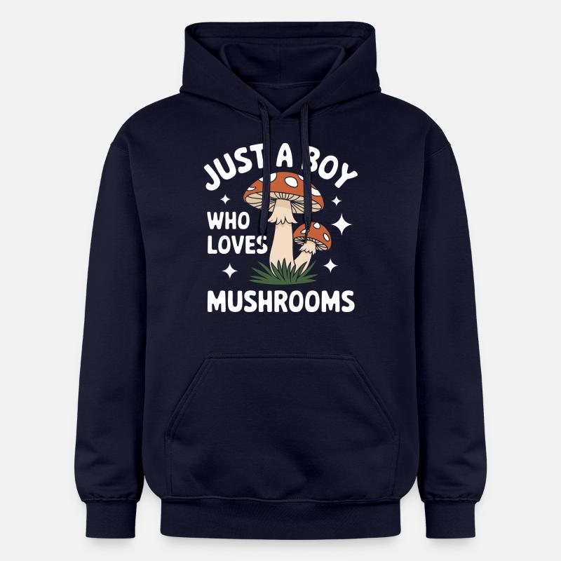 Champignons Champignons Champignon Champignon - Sweat à capuche Softstyle® Gildan Unisexe - bleu marine