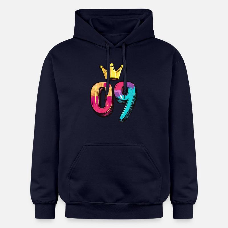 Couronne à 9 chiffres - Sweat à capuche Softstyle® Gildan Unisexe - bleu marine