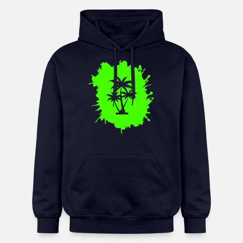 Blobs de palmier - Sweat à capuche Softstyle® Gildan Unisexe - bleu marine