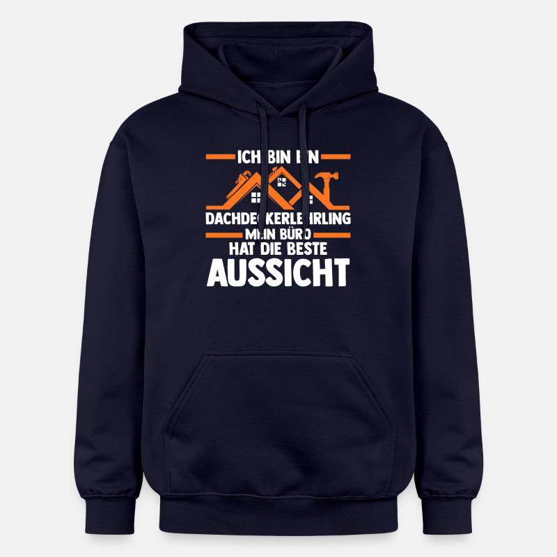 Roofing training apprentice Auzbi roofer - Gildan Unisex Softstyle® Midweight Hoodie - navy