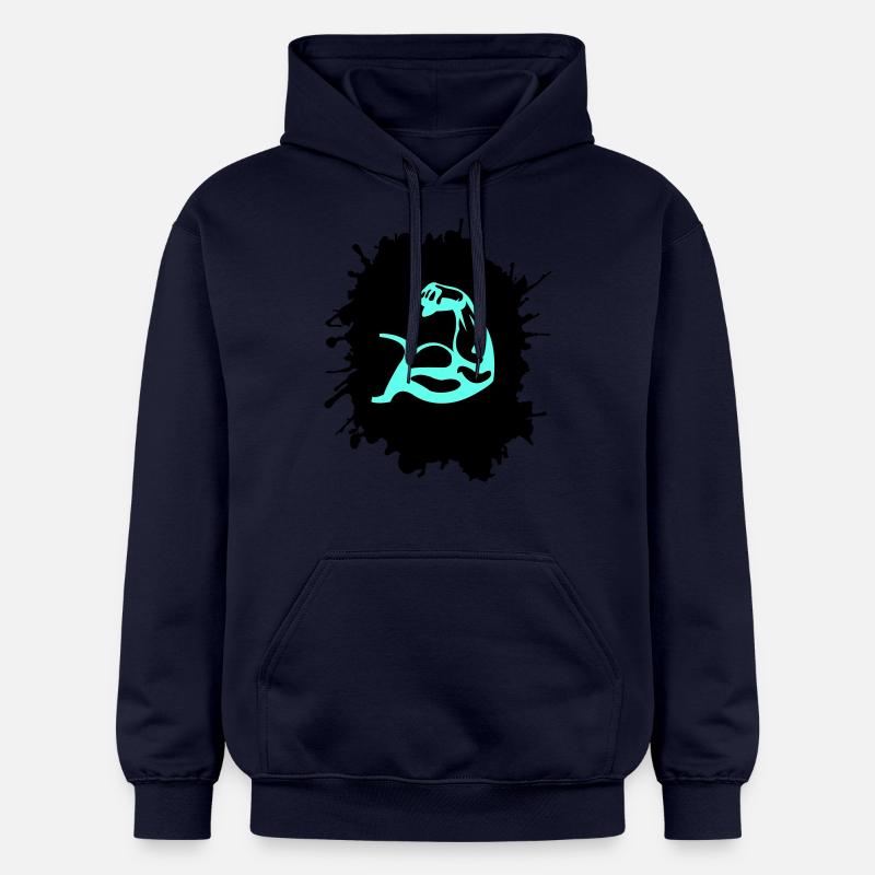 Éclaboussures de biceps - Sweat à capuche Softstyle® Gildan Unisexe - bleu marine