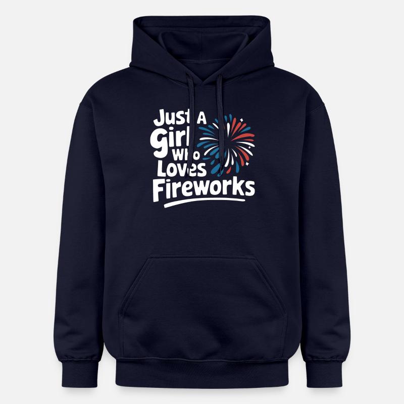 Pyrotechnie Feux d’artifice Pyrotechnie - Sweat à capuche Softstyle® Gildan Unisexe - bleu marine