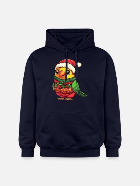Parrot Christmas Comic - Gildan Unisex Softstyle® Midweight Hoodie - navy