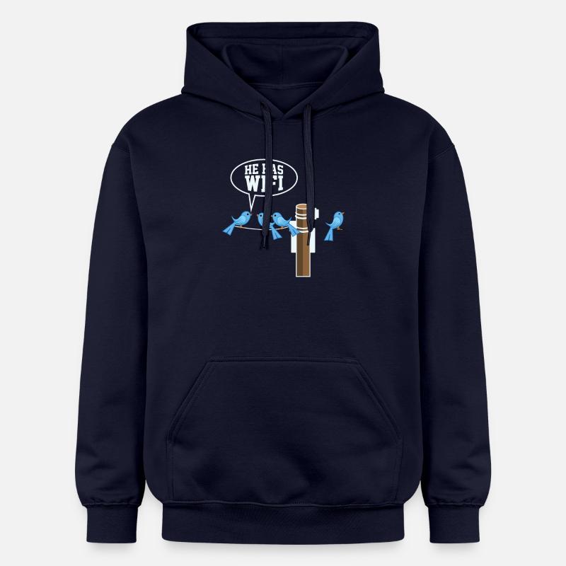 GEEK / NERD: Il W- Lan - Sweat à capuche Softstyle® Gildan Unisexe - bleu marine