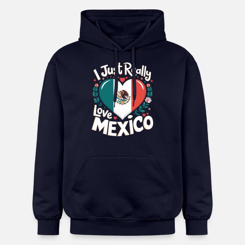 Mexique Mexique Mexicain Espagnol - Sweat à capuche Softstyle® Gildan Unisexe - bleu marine