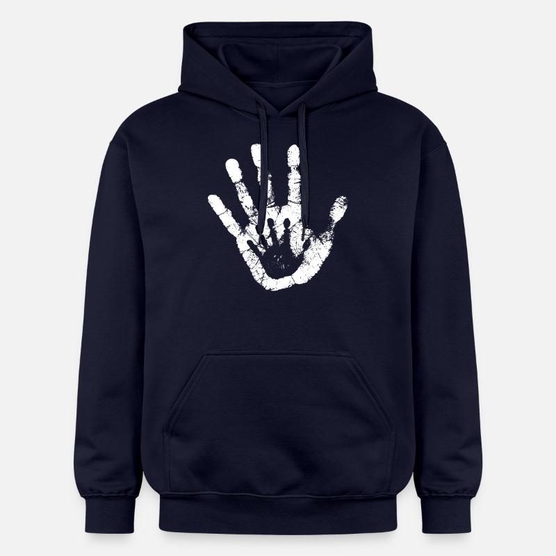 main blanche - Sweat à capuche Softstyle® Gildan Unisexe - bleu marine