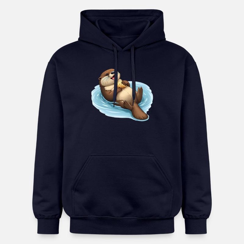 Castor décontracté avec coquille - Sweat à capuche Softstyle® Gildan Unisexe - bleu marine