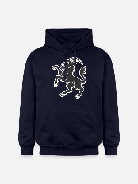 Hälsinge goat - Gildan Unisex Softstyle® Midweight Hoodie - navy