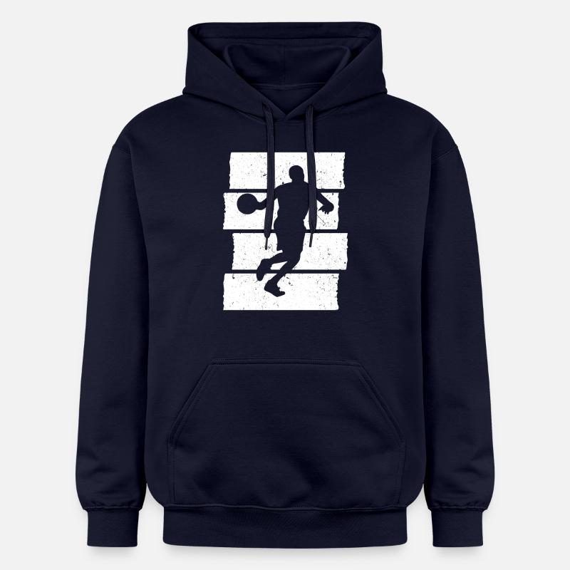 Basketteur de basket-ball Sunset - Sweat à capuche Softstyle® Gildan Unisexe - bleu marine