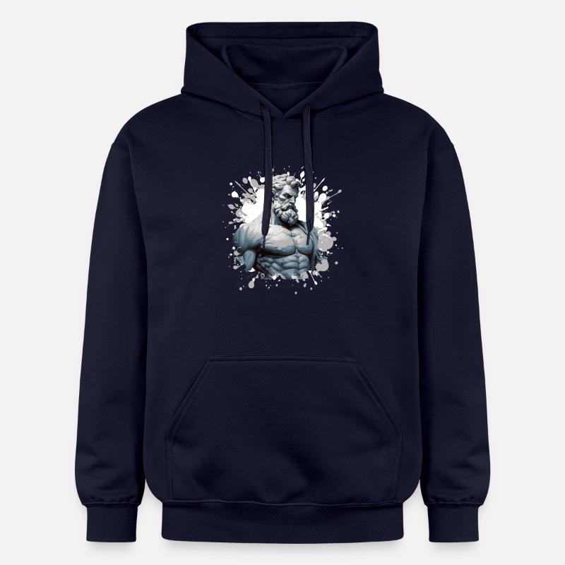 Greek Warrior Musculation Gym - Sweat à capuche Softstyle® Gildan Unisexe - bleu marine