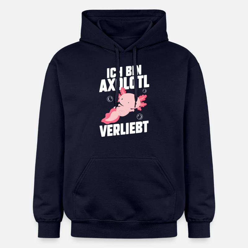 Axolotl - Sweat à capuche Softstyle® Gildan Unisexe - bleu marine