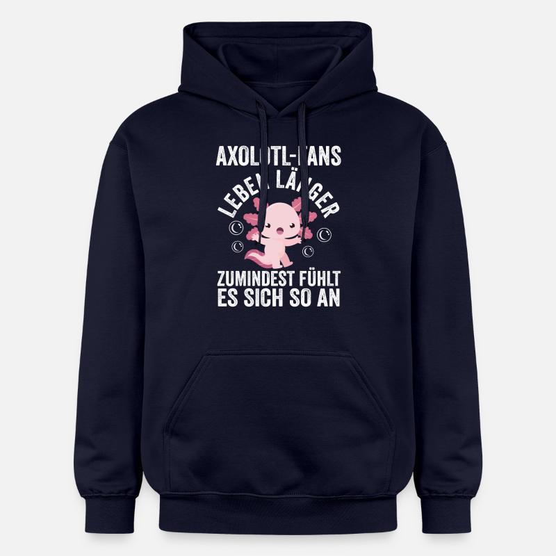 Axolotl - Sweat à capuche Softstyle® Gildan Unisexe - bleu marine