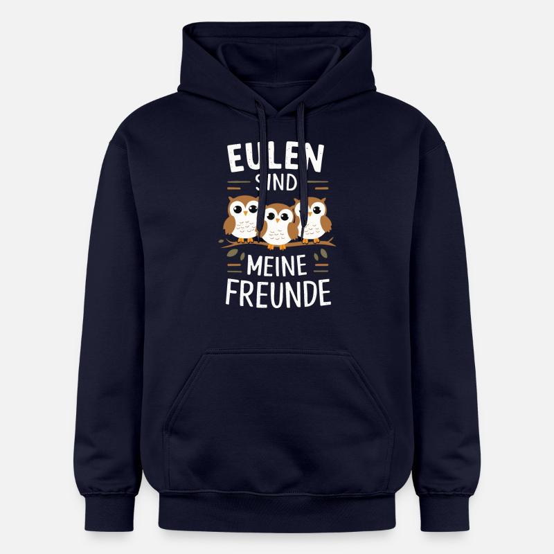 Nachteule Eule Eulen Vogel - Gildan Unisex Softstyle® Midweight Hoodie - Navy