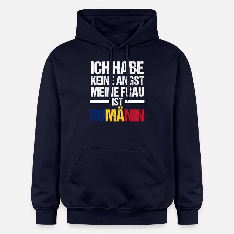 Roumains Roumanie - Sweat à capuche Softstyle® Gildan Unisexe - bleu marine