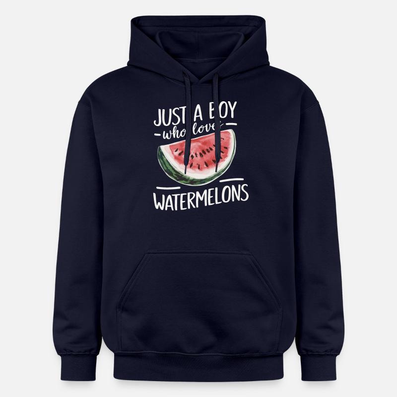 Pastèque, melon, fruit - Sweat à capuche Softstyle® Gildan Unisexe - bleu marine