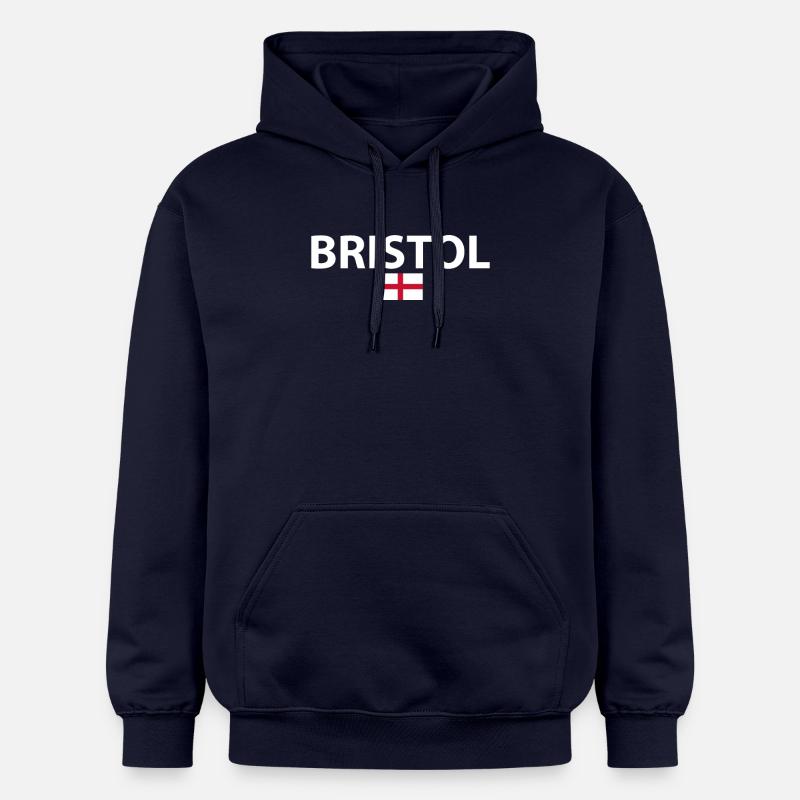 Bristol Angleterre Anglais Drapeau Anglais - Sweat à capuche Softstyle® Gildan Unisexe - bleu marine