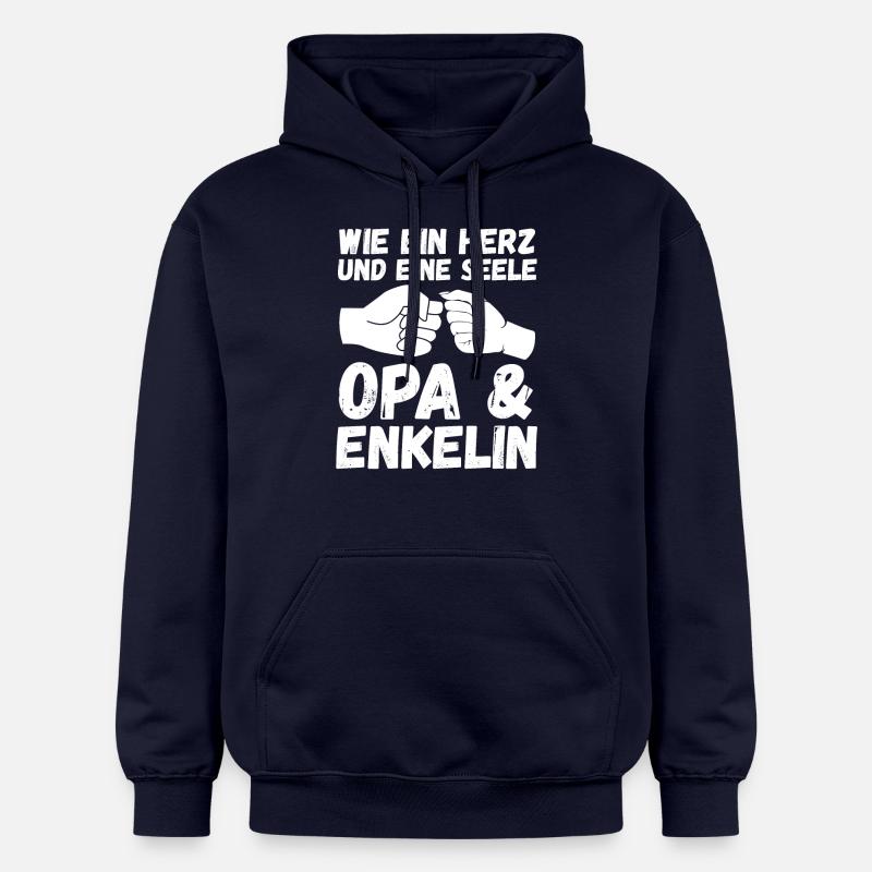 Papi et petite-fille - Sweat à capuche Softstyle® Gildan Unisexe - bleu marine