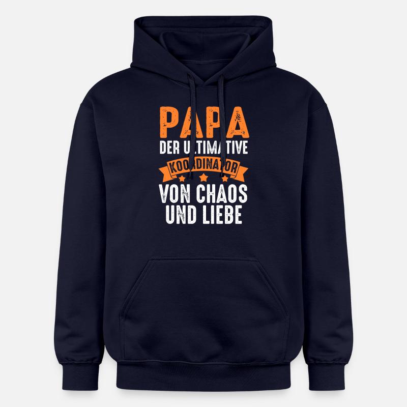 Père Papa - Sweat à capuche Softstyle® Gildan Unisexe - bleu marine